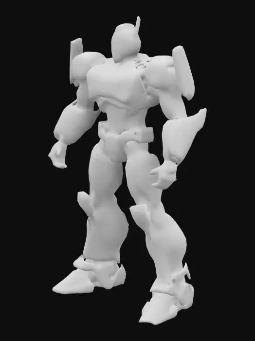 3D model for #game figure#, Design a detailed, dynamic superhero figure combining Optumu Prime but like a police officer, color  