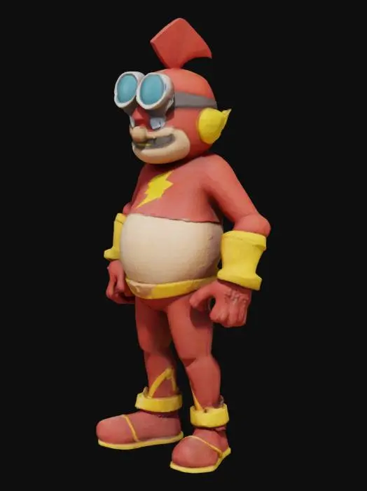 3D model for eggman cobined whit flash skin, gordo con su barriga en forma redonda como el eggman original