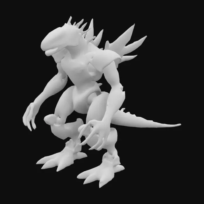 3D model for allosaurus robot, like transformers dinosaur, full hd, detailed