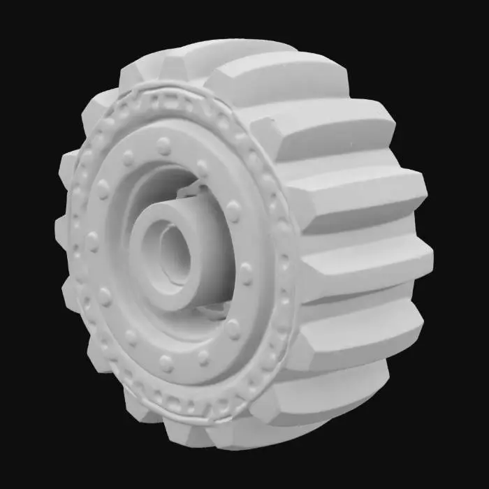 3D model for engranaje metalico y emisivo como si fuera de un transformer