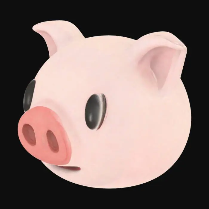 3D model for Pig Emoji Face