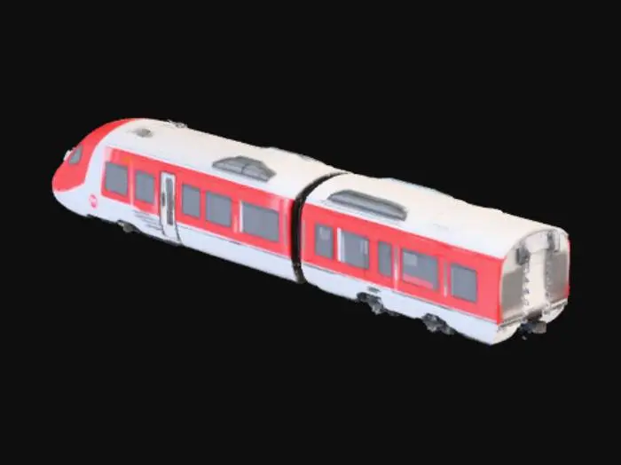 3D model for Model a metro train and it's colour red