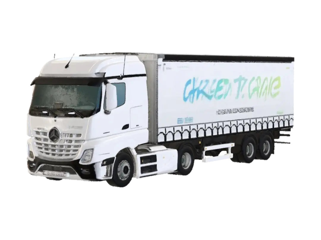 Highway Hauler: Mercedes-Benz Actros - Lorry 3D model, vytvořený pomocí AI