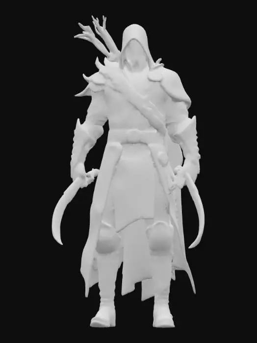 3D model for diablo oyun tarzında bir avcı karakter. Karakter Kan avcısı olacak 