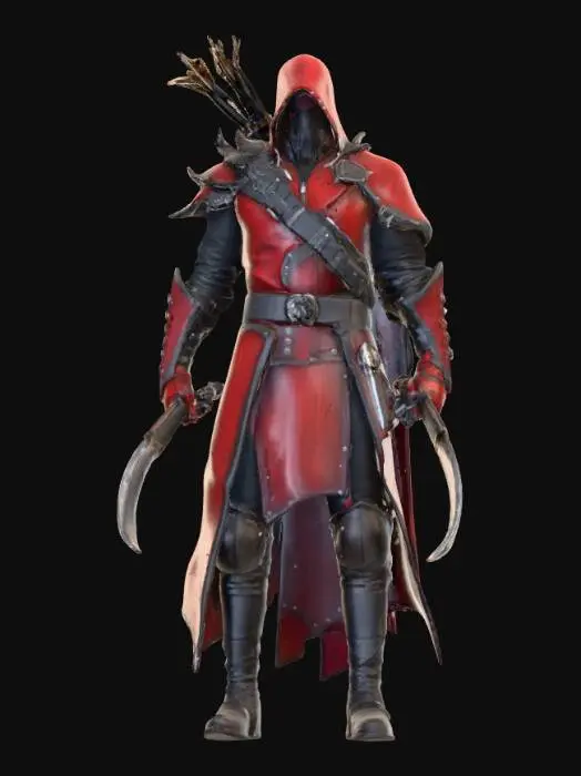 3D model for diablo oyun tarzında bir avcı karakter. Karakter Kan avcısı olacak 