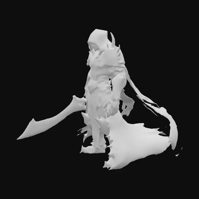 3D model for diablo oyunu tarzında haydut karakteri güçlü değil ama karanlık ve korkutucu bir tarzda