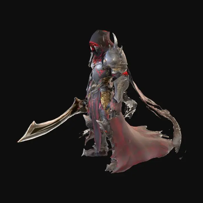 3D model for diablo oyunu tarzında haydut karakteri güçlü değil ama karanlık ve korkutucu bir tarzda