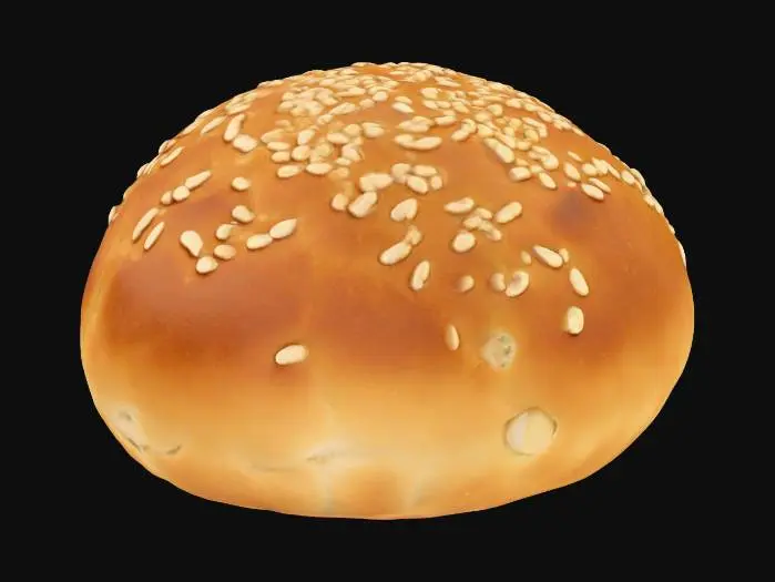 3D model for bun with sesame