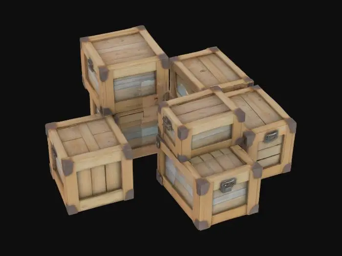 3D model for desert crates