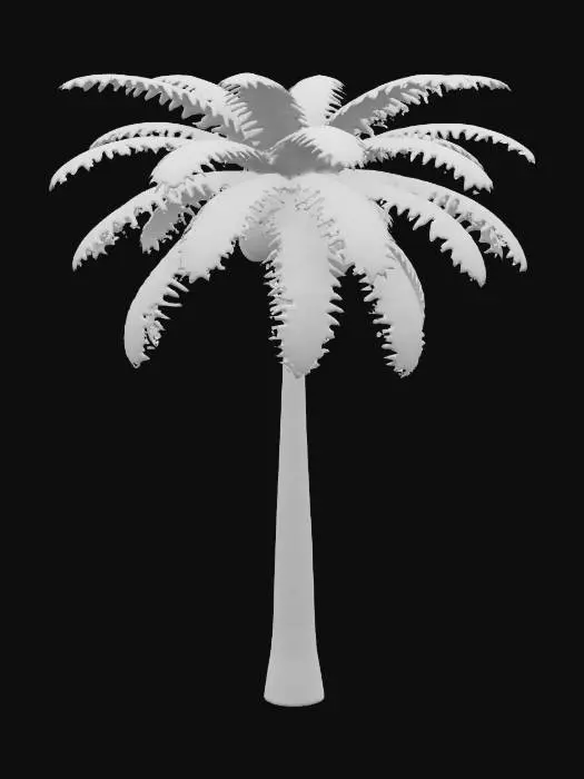 3D model for coconut palm tree