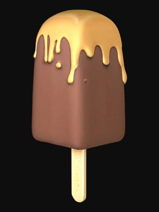 3D model for magnum-like icecream on stick