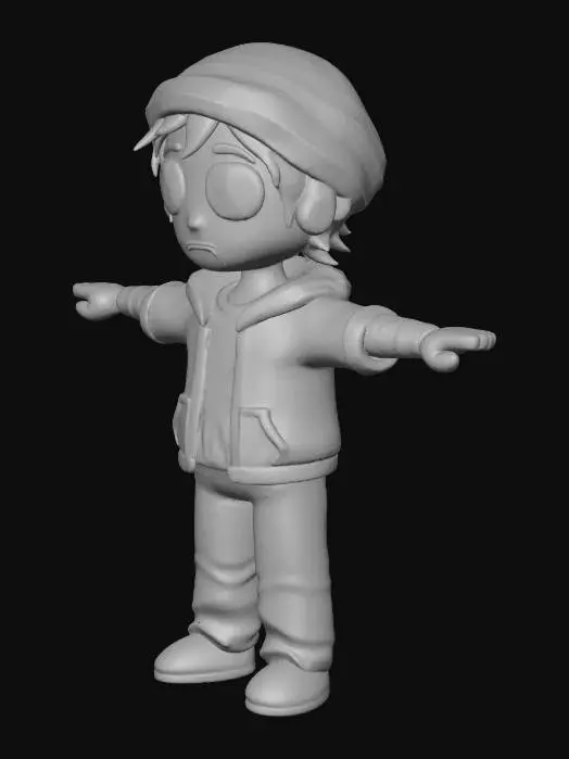 3D model for Robot in a Blue Beanie