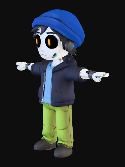 3D model for Robot in a Blue Beanie