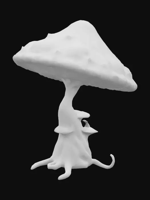 3D model for colorful mutated mushroom alien

