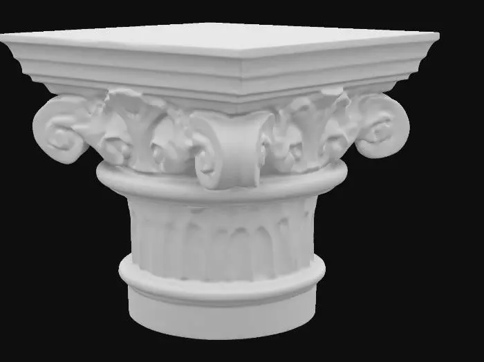 3D model for white marble square capital ,hand-carved, with ornament friezes .
well-build. art style:greek. well lit
