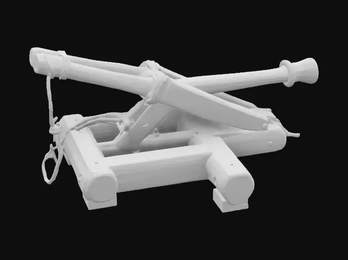 3D model for #Medieval Game Assets# . #game figure#. Masterpiece. create a  wooden Catapult . ultra-details.  ultra-realistic.natural- studio lights. 