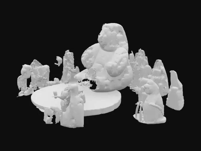 3D model for #AroundTheWorld#, [South Polel] Create a Fancy Garden party at the German "Neumayer III " South Pole Station, include a Ice-bear and a Pinguine . Some Garden Furniture, a BBQ Grill , a cocktail filled Table, Whatever a Good Garden party Needs   