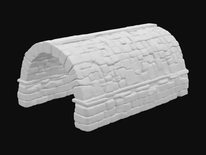 3D model for realistic.the north portal of the british clayton railway tunnel .high detailed.deep carved texture