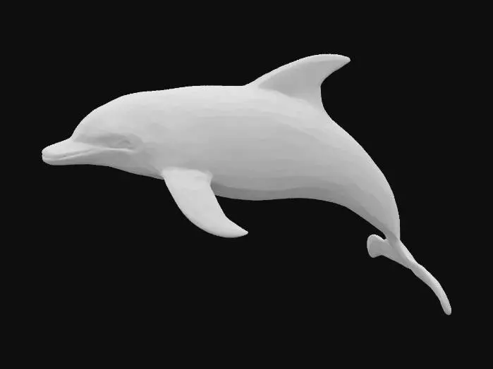 3D model for masterpice.ultra realistic Dolphin .sideview. detailed . realistic natural colors .well lit, #ocean#