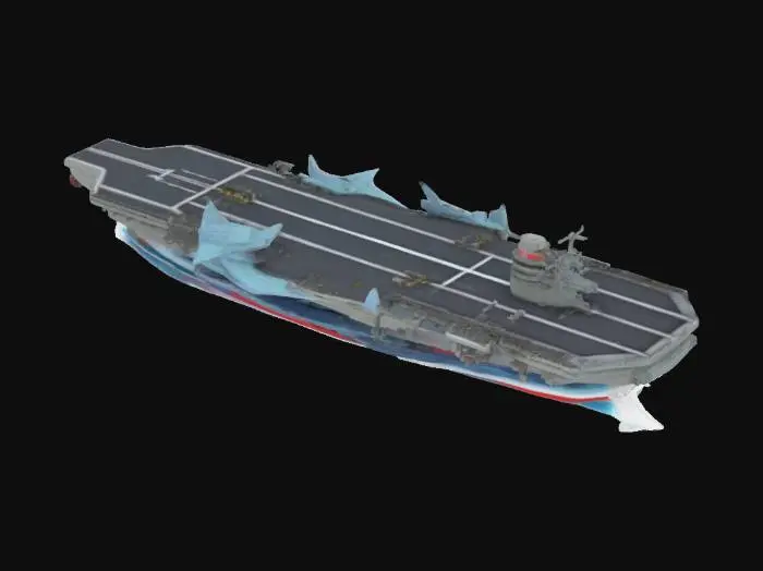 3D model for masterpiece. stylized ., #ocean#,  cvn68 USS Nimitz carrier. 30k . detailed.realistic texture . 