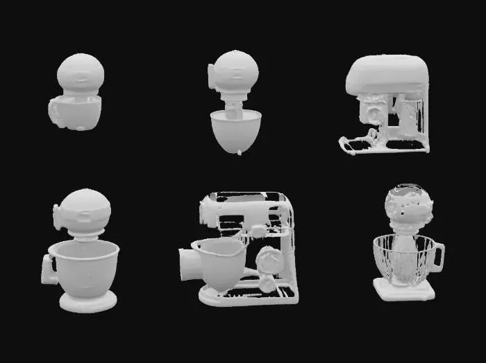 3D model for #SketchTo3D#, Stand Mixer Blueprint