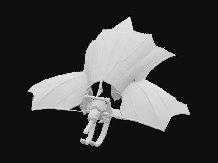3D model for Aerial Invention, #SketchTo3D#Leonardo da Vinci's design machine