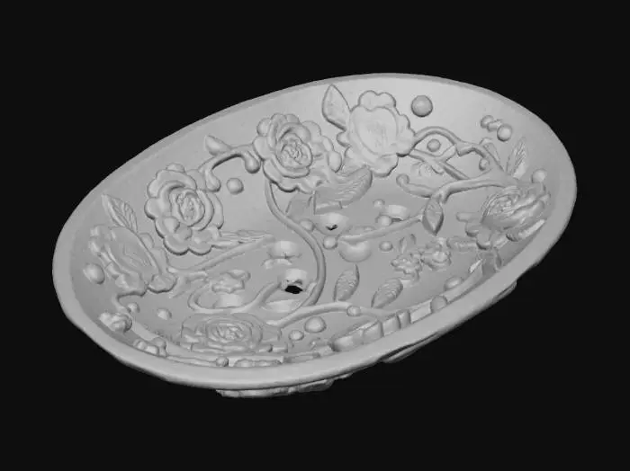 3D model for #Thanksgiving#, Floral Elegance Bowl
