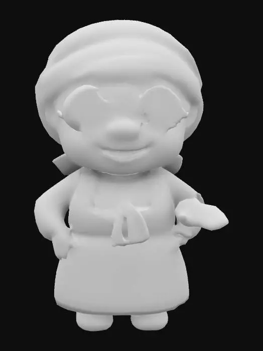 3D model for cartoon character ."baba jaka " slowakisch 