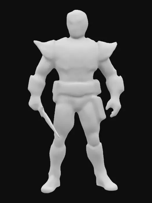 3D model for #game figure#, Mighty Morphine Power Rangers Legacy Green Ranger Action Figure.#cartoon character#