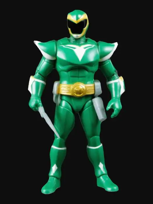 3D model for #game figure#, Mighty Morphine Power Rangers Legacy Green Ranger Action Figure.#cartoon character#