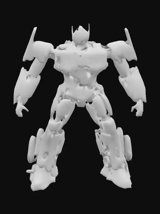 3D model for #game figure#, ultra-realistic."optimus prime". in red and blue color.well-lit