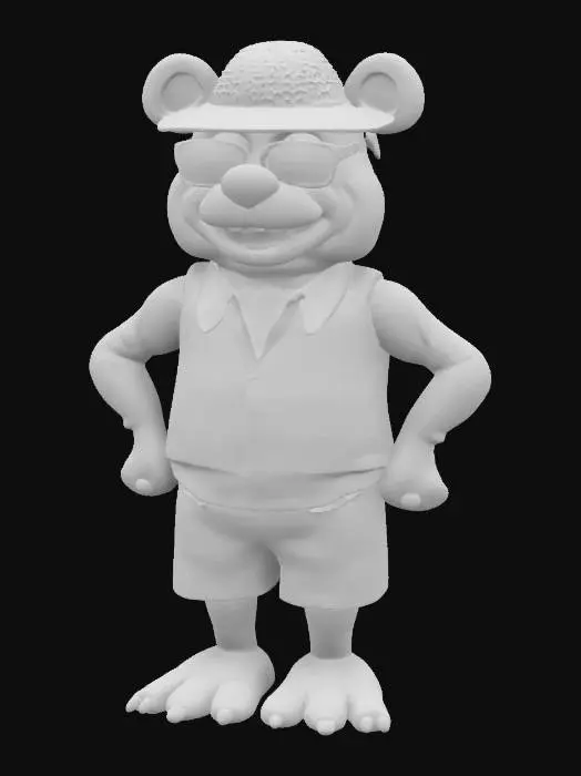 3D model for Fozzie Bear from the "The Muppet Show" ready for a beach Party. 