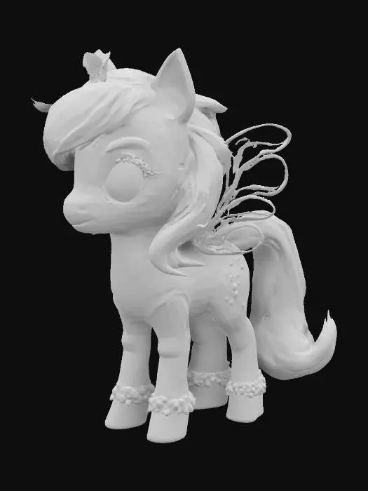 3D model for create a , #fairy# glowing  cute little pony