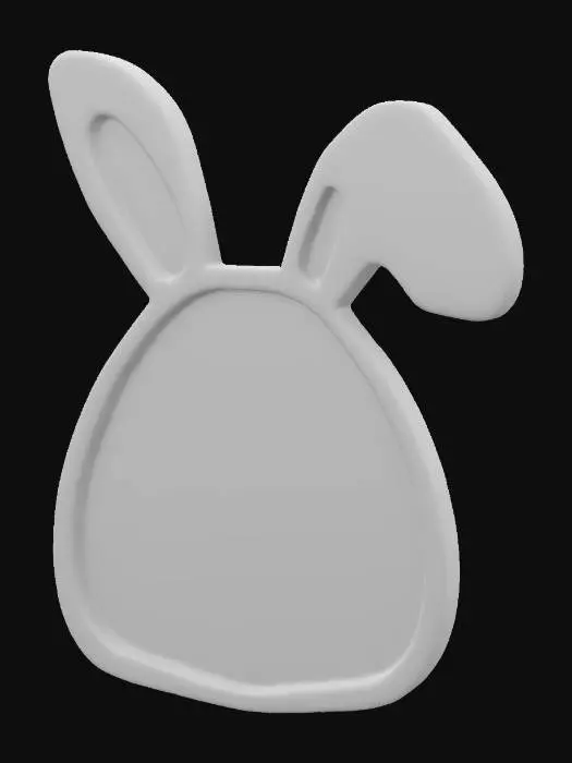 3D model for Bunny Platter, #garden#,#Eastern#,#wooden#