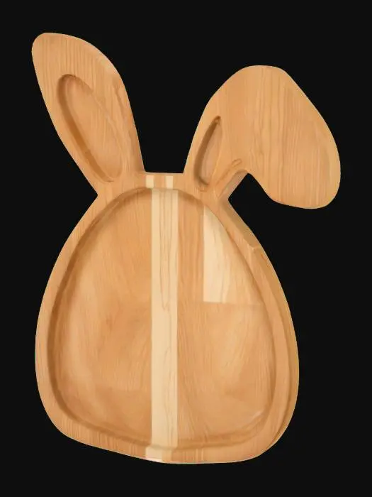 3D model for Bunny Platter, #garden#,#Eastern#,#wooden#