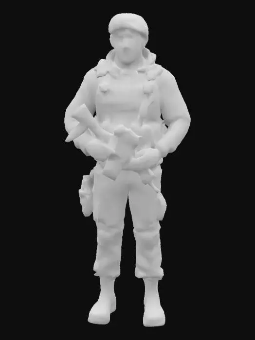 3D model for A hyper-realistic; National Guard Of Bulgaria; 3D; Standing; Full Body; highly detailed;