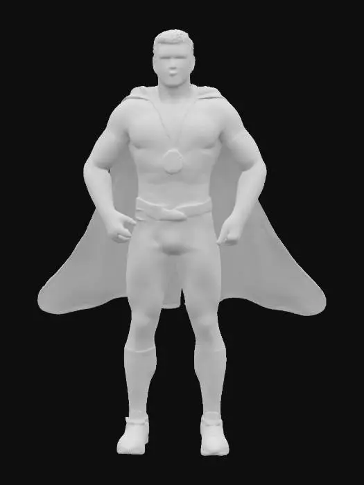 3D model for a comic style Olympic hero full body.detailed 