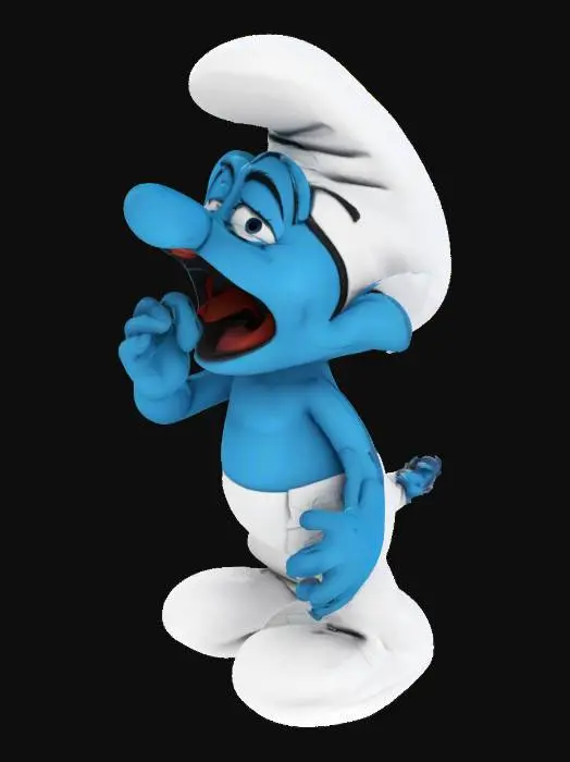 3D model for Sleepy Smurf Character, #SketchTo3D#