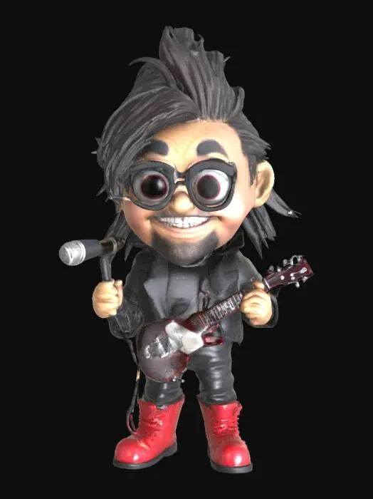 3D model for Chibby Ozzy Osbourne