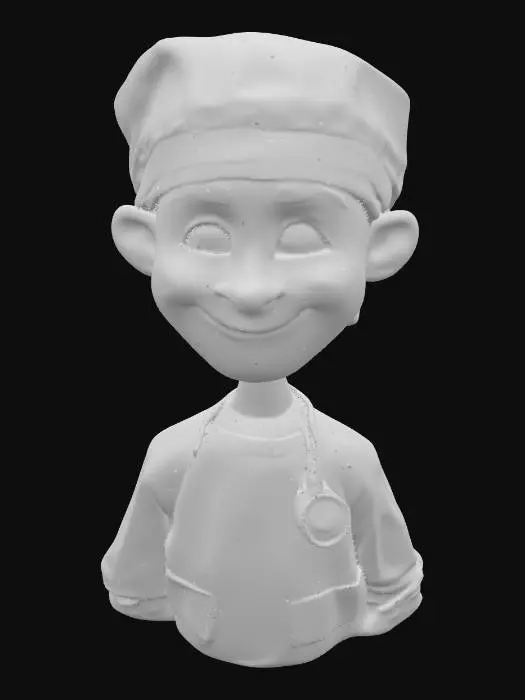 3D model for Ultra-realistic, highly detailed, cesarean caricature, full length portrait, dream works style, cute smiling look.