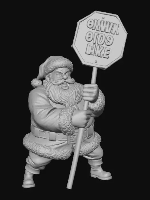3D model for Santa's Stop Sign, #Christmas2025#