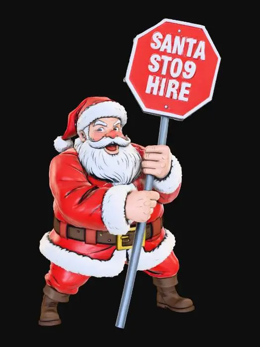 3D model for Santa's Stop Sign, #Christmas2025#