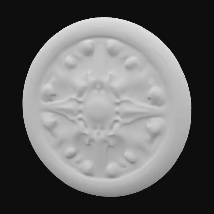 3D model for ultra realistic.art-style :Dungeons & Dragons.ornament wall.Ensure all walls and features are very thick. Include bold, recessed features with a huge depth. Maintain sharp, clean lines. Embossed features to rise high above the surface. Recess etched details very deep for clarity.