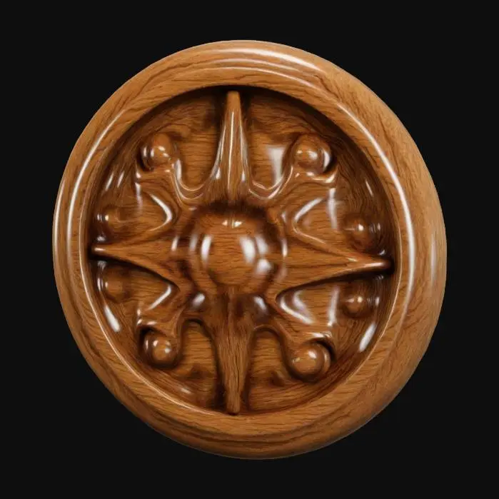 3D model for ultra realistic.art-style :Dungeons & Dragons.ornament wall.Ensure all walls and features are very thick. Include bold, recessed features with a huge depth. Maintain sharp, clean lines. Embossed features to rise high above the surface. Recess etched details very deep for clarity.