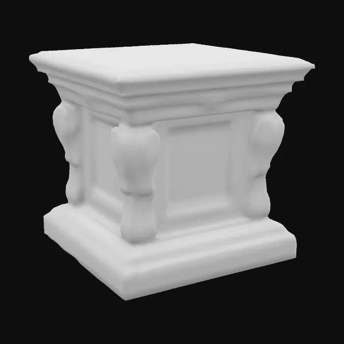 3D model for white marble square capital ,hand-carved, with ornament friezes .
well-build. art style:greek. well lit
