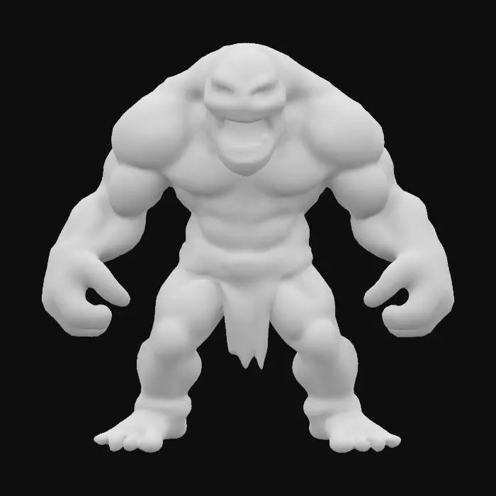 3D model for Ultra Realistic. create a Humanuid Bloobmen made from Red Clay, Bipedal Stone like Hybrid, could easily hide in rock unseen, Globular solid rocky like head with no visible ears, asymmetrical stone positions and layout of stacked stone slabs, rough, exaggerated heavy arms big fingers, aggressive fighting pose. feet/shoulder width apart, high resolution, best quality,detailed rocks,muted slightly vibrant colors,natural colors game asset, high Detailed, ell lit, Unreal Engine 5,distressed textures.