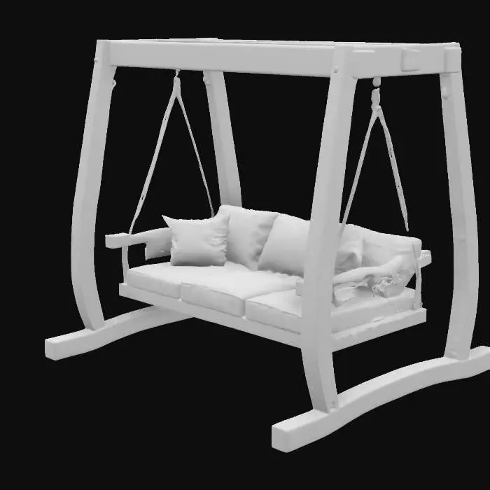 3D model for #garden#, realistic Hollywood swing