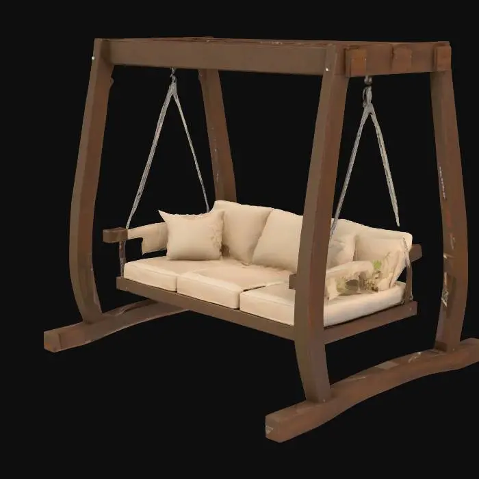 3D model for #garden#, realistic Hollywood swing