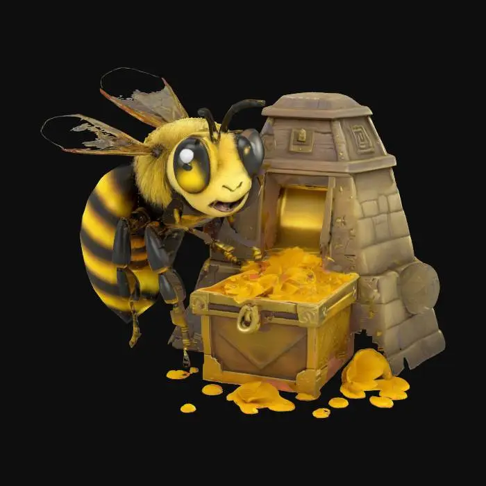 3D model for #AroundTheWorld#, [Peru],Bee's Golden Treasure
