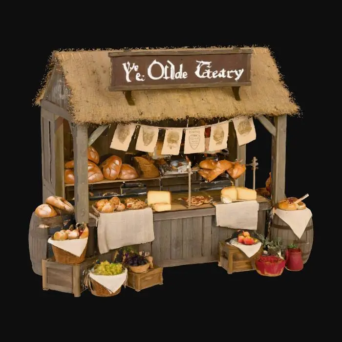 3D model for #food#, Medieval Fastfood stable